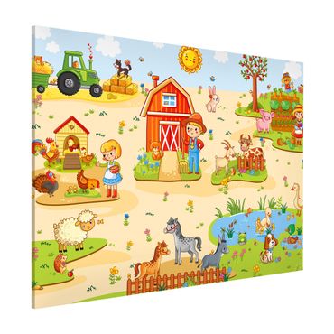 Magnetic memo board - Playoom Mat Farm - Farm Work Is Fun