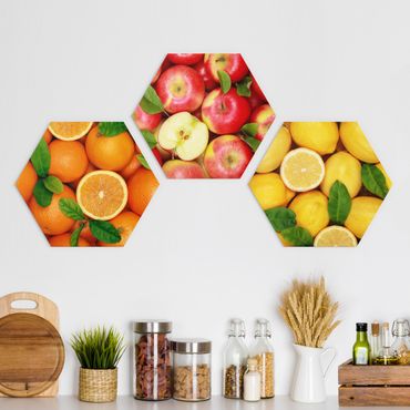 Alu-Dibond hexagon - Fresh Fruit