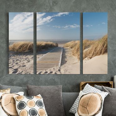 Print on canvas 3 parts - Baltic Sea Beach