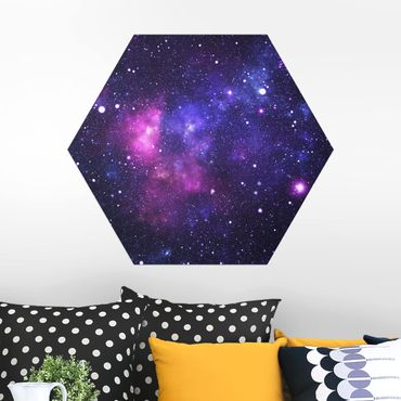 Alu-Dibond hexagon - Galaxy