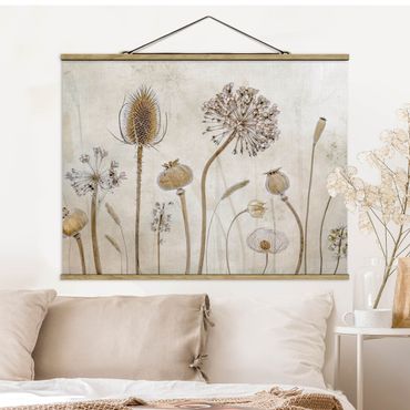 Fabric print with poster hangers - Growing Old