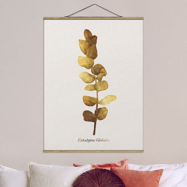 Fabric print with poster hangers - Gold - Eucalyptus
