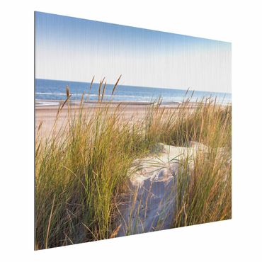 Print on aluminium - Beach Dune At The Sea