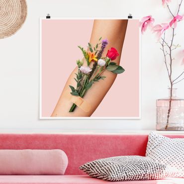 Poster - Arm With Flowers