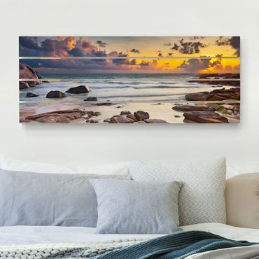 Print on wood - Sunrise Beach In Thailand