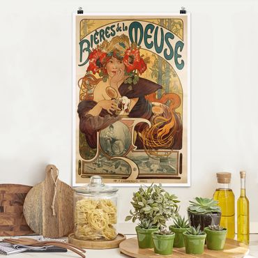 Poster art print - Alfons Mucha - Poster For La Meuse Beer