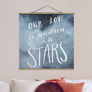 Fabric print with poster hangers - Heavenly Love - Star