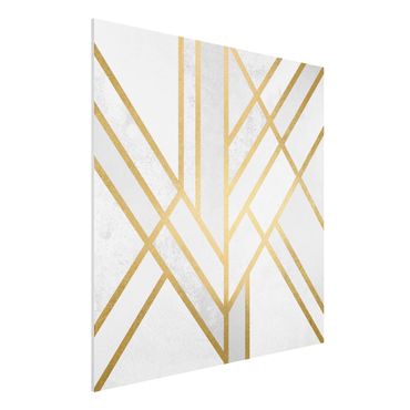 Print on forex - Art Deco Geometry White Gold