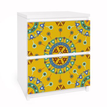 Adhesive film for furniture IKEA - Malm chest of 2x drawers - Wayuu Design
