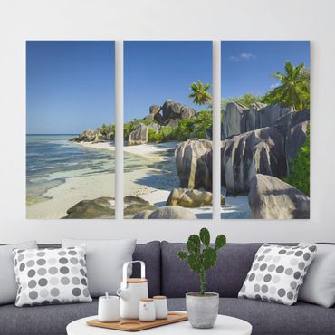Print on canvas 3 parts - Dream Beach Seychelles