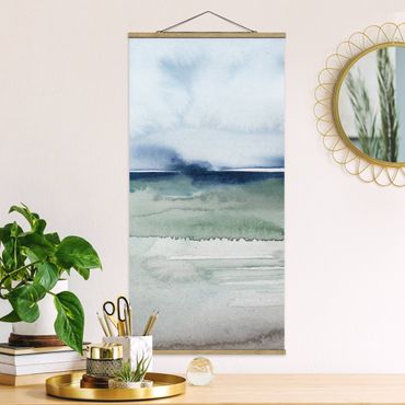 Fabric print with poster hangers - Ocean Waves I
