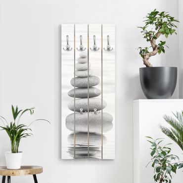Coat rack - Stone Tower In Water Black And White