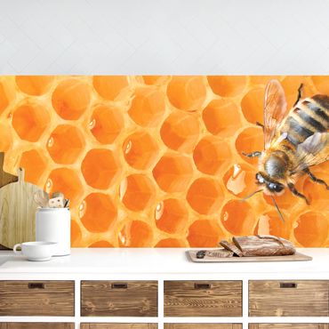 Kitchen wall cladding - Honey Bee