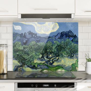 Glass Splashback - Vincent van Gogh - Olive Trees - Landscape 3:4