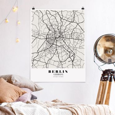 Poster city, country & world maps - Berlin City Map - Classic