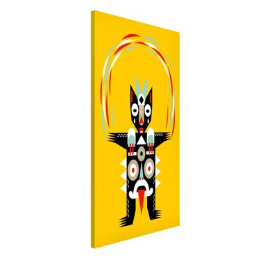 Magnetic memo board - Collage Ethno Monster - Juggler