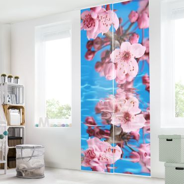 Sliding panel curtains set - Cherry Blossom
