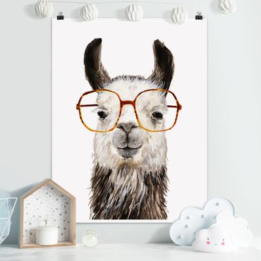 Poster kids room - Hip Lama With Glasses IV