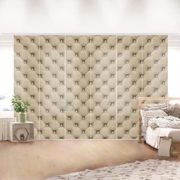 Sliding panel curtains set - Upholstery Beige