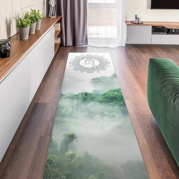 Vinyl Floor Mat - Buddha Mandala In Fog - Panel