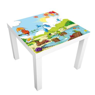 Adhesive film for furniture IKEA - Lack side table - no.NL1 animal Concert