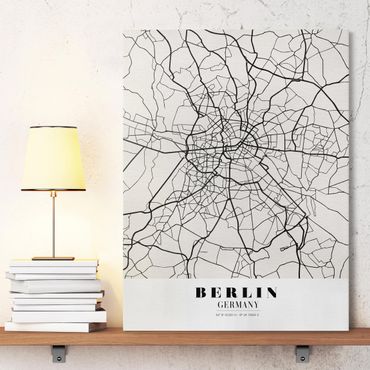 Print on canvas - Berlin City Map - Classic