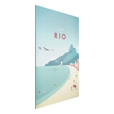 Print on aluminium - Travel Poster - Rio De Janeiro