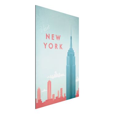 Print on aluminium - Travel Poster - New York