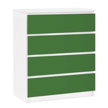 Adhesive film for furniture IKEA - Malm chest of 4x drawers - Colour Dark Green