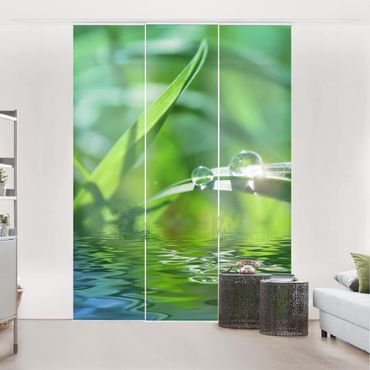 Sliding panel curtains set - Green Ambiance II