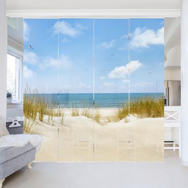 Sliding panel curtains set - Beach On The North Sea