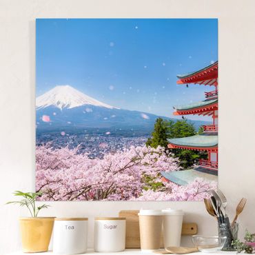Print on canvas - Chureito Pagoda And Mt. Fuji