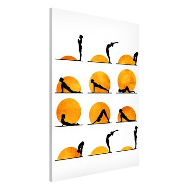 Magnetic memo board - Yoga -  Sun Salutation