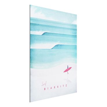 Print on aluminium - Travel Poster - Biarritz
