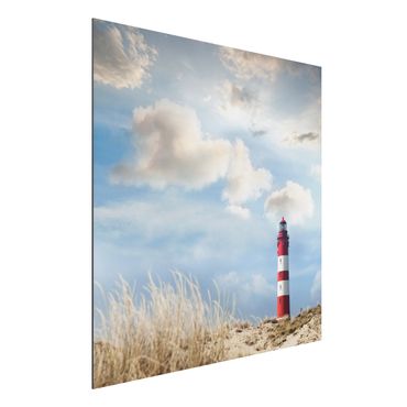 Print on aluminium - Lighthouse Between Dunes