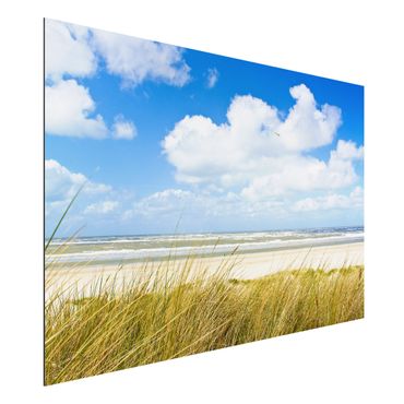 Print on aluminium - On the North Sea coast panorama