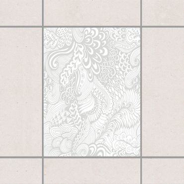 Tile sticker - Poseidon's Garden Light Grey