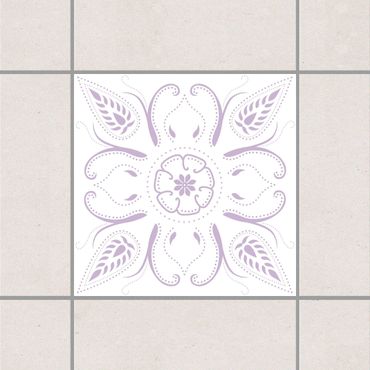 Tile sticker - Bandana White Lavender