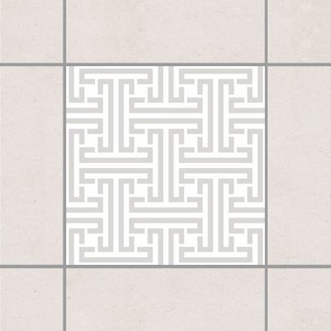 Tile sticker - Decorative Labyrinth Light Grey