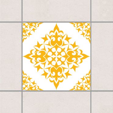 Tile sticker - Tile Pattern White Melon Yellow
