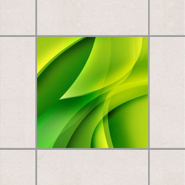 Tile sticker - Green Composition