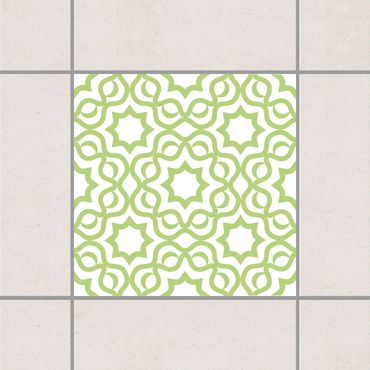 Tile sticker - Islamic White Spring Green