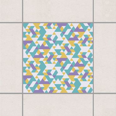 Tile sticker - No.RY33 Lilac Triangles
