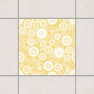 Tile sticker - Secession White Lemon Yellow