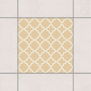 Tile sticker - Traditional Quatrefoil Light Brown