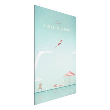Print on aluminium - Travel Poster - Côte D'Azur