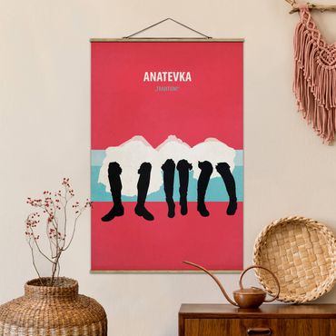 Fabric print with poster hangers - Film Poster Anatevka II