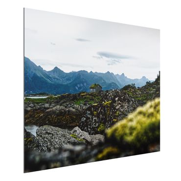 Print on aluminium - Desolate Hut In Norway