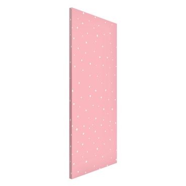 Magnetic memo board - Drawn Little Dots On Pastel Pink