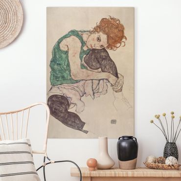 Canvas print - Egon Schiele - Sitting Woman With A Knee Up
